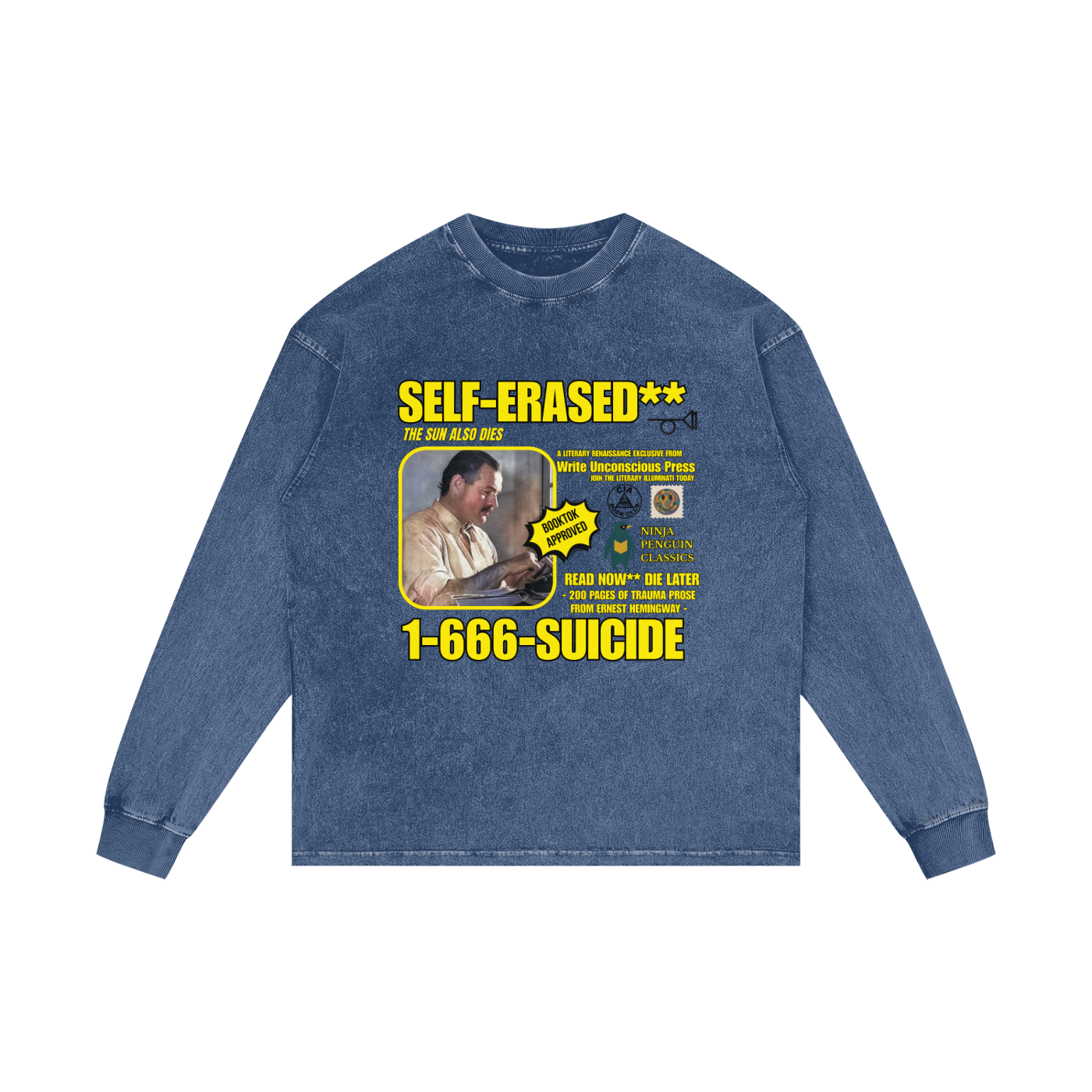 Self-Erased Hemingway Long-Sleeve Streetwear
