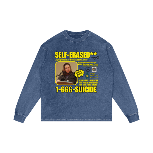 Self-Erased David Foster Wallace Long-Sleeve Streetwear