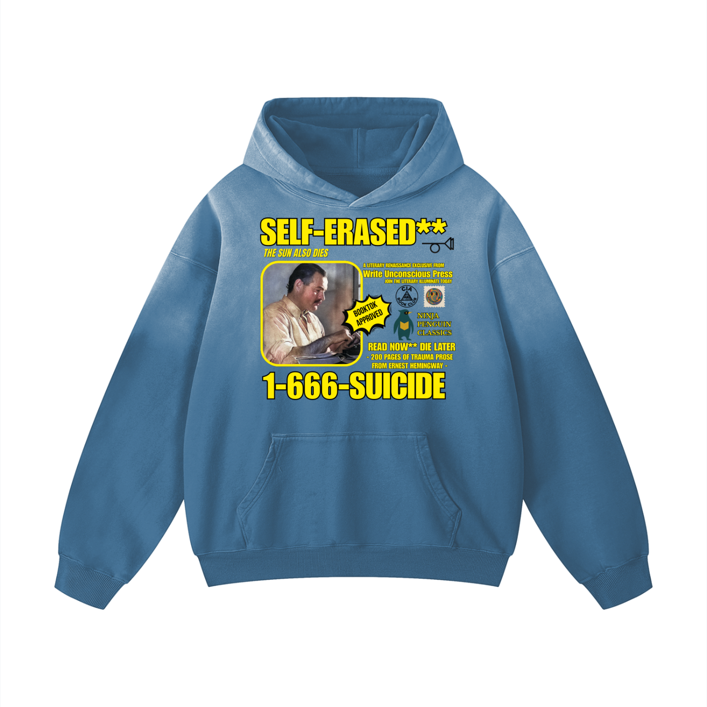 Self-Erased Hemingway Hoodie