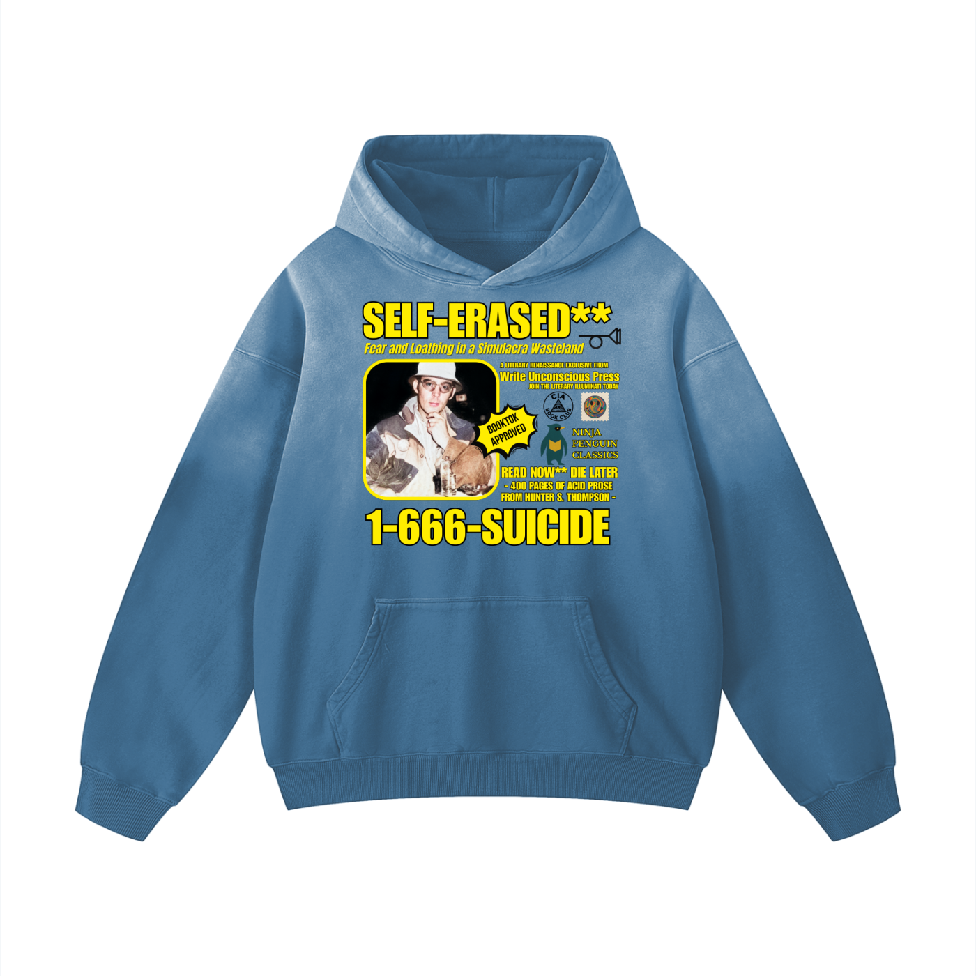 Self-Erased Hunter S. Thompson Heavyweight Hoodie
