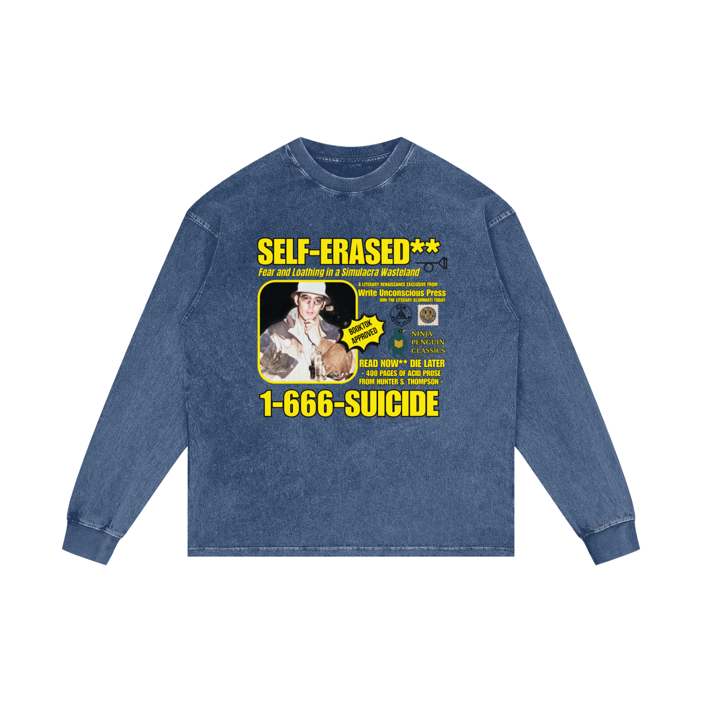 Self-Erased Hunter S. Thompson Long-Sleeve Streetwear