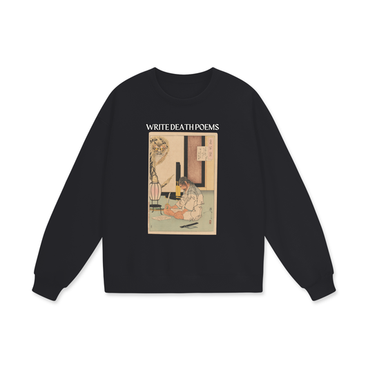 Write Death Poems Meditation Heavyweight Sweatshirt