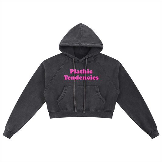 Plathic Tendencies Cropped Womens Hoodie